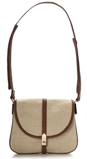 French Connection Glasto Linen Satchel